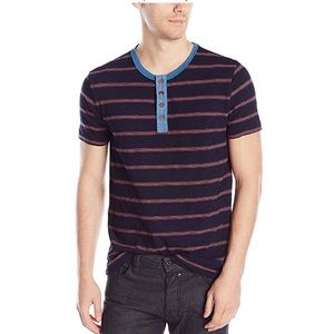 LUCKY BRAND Short-Sleeve Striped Henley Shirt
